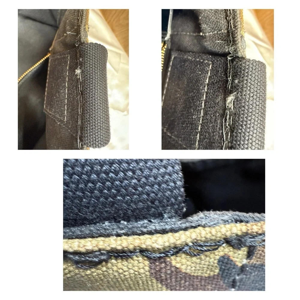 Prada Camo Canvas Tote Bag Structured Everyday Carry All - Picture 7 of 11